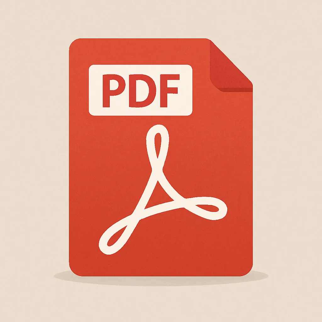 Icône du logo PDF officiel, représentant l'option de livraison "Support Numérique" pour votre plan d'incendie.